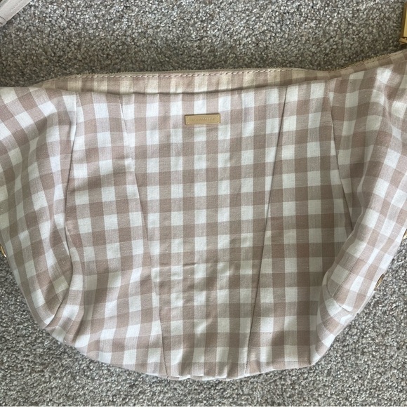 Hammitt Morgan Bag in Dandelion Gingham Shoulder/Crossbody Croissant Shape - Picture 7 of 13
